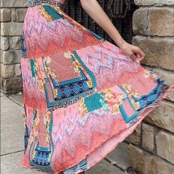 Anthropologie Bhanuni by Jyoti Pink Floral Maxi Dress - Picture 8 of 16